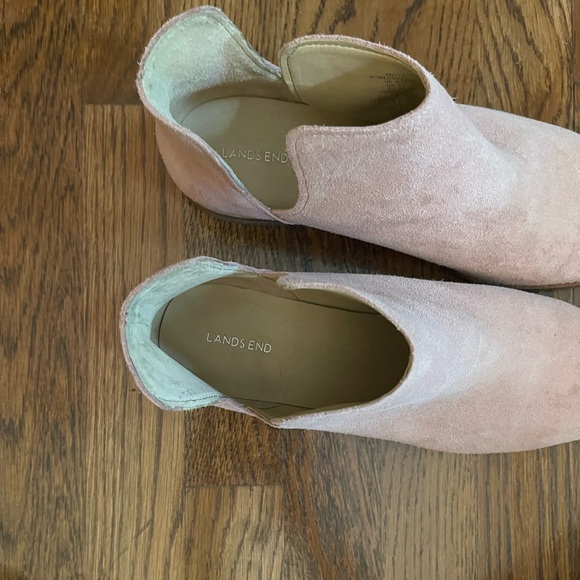 Lands End Pale Pink Cutout Ankle Booties Size 9.5 - Picture 5 of 9